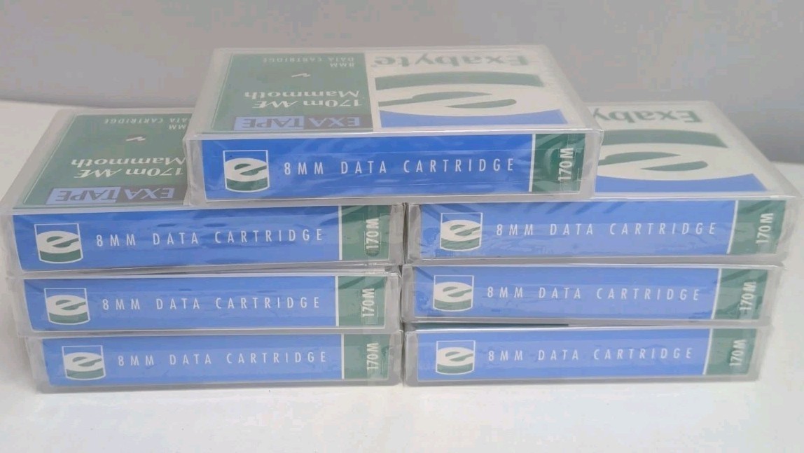Lot Of 7 Exabyte 312629 Data Cartridge Brand New & Sealed S4