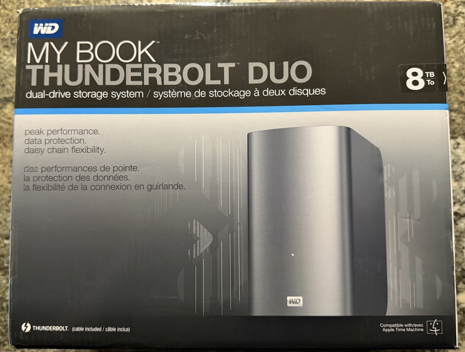 WD My Book Thunderbolt Duo 8TB External Dual Hard Drive Storage NOS