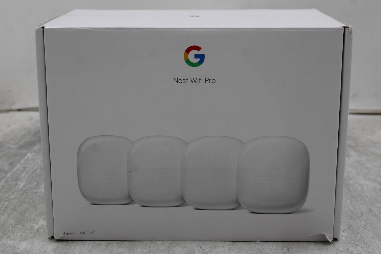 Google Nest Wifi Pro Wi-Fi 6E 802.11ax GA03691-US AXE5400 White Routers 4 Pack