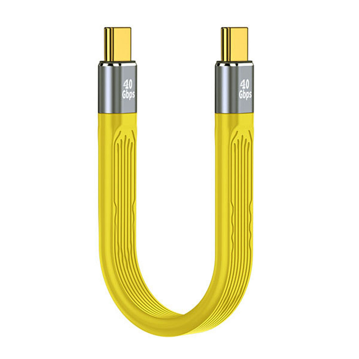 Type-C USB-C Male to Male USB4 40Gbps 100W 8K Flat Slim FPC Data Cable 13cm