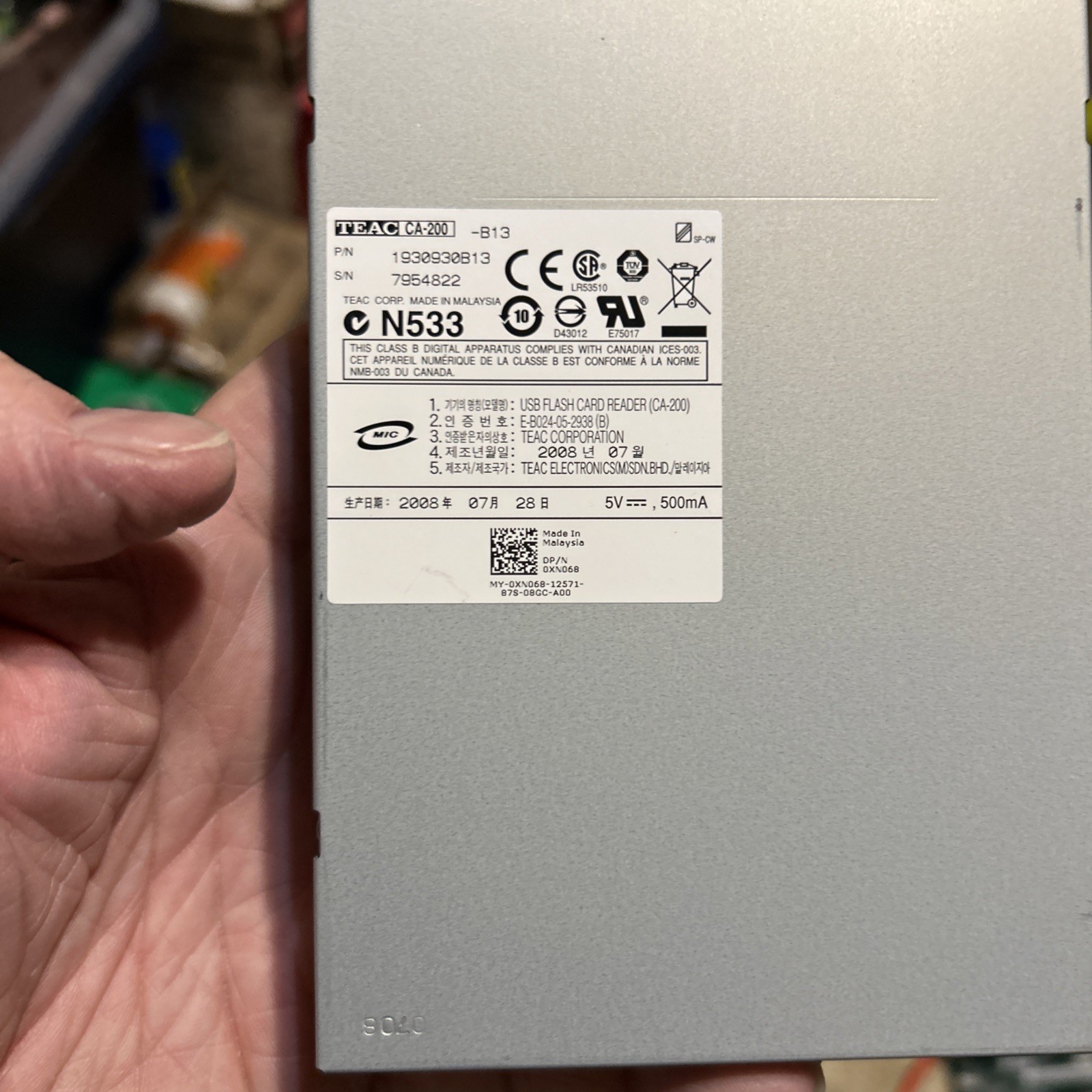 Teac CA-200 B13 card reader N533
