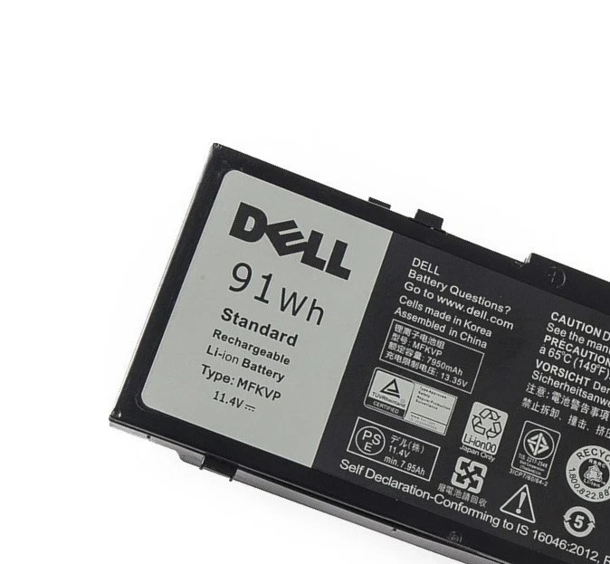NEW 91WH 11.4V Genuine MFKVP Battery For Dell Precision 15 7520 7510 M7510 M7710