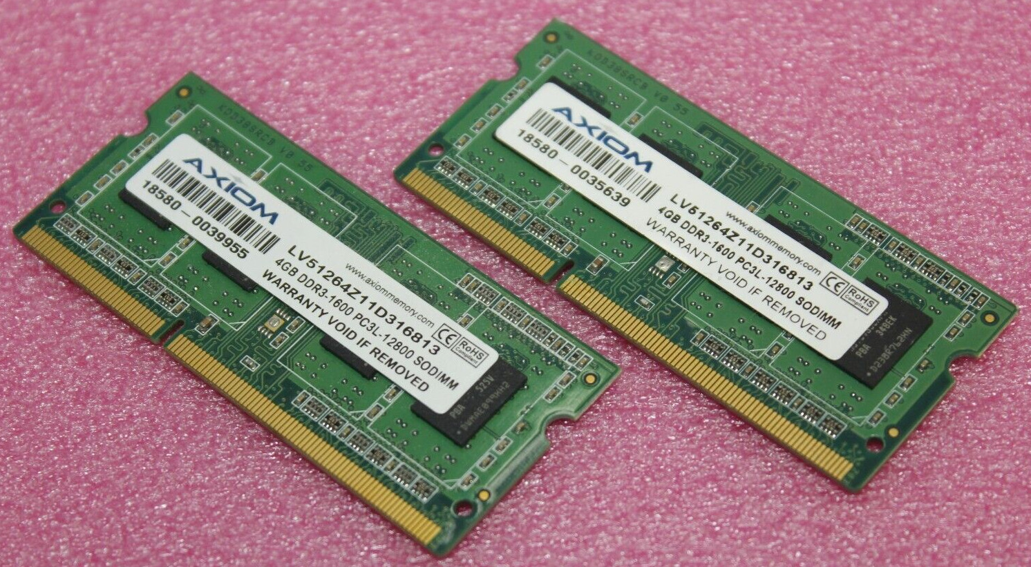 AXIOM 8GB (2X4GB) DDR3 PC3L-12800 SoDimm Laptop Memory Ram LV51264Z11D316813