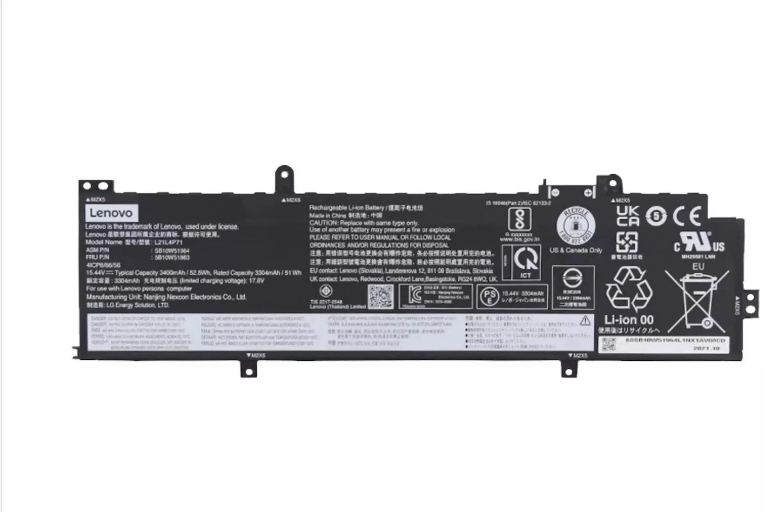 Genuine L21L4P71 L21C4P71 L21M4P71 Battery For Lenovo ThinkPad T14 P14s Gen 3/4