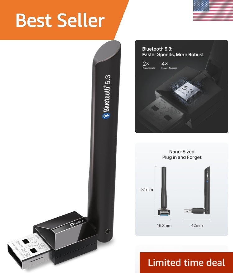 UB500 Plus USB Bluetooth Adapter - Bluetooth 5.3 Long Range Receiver, Plug & ...