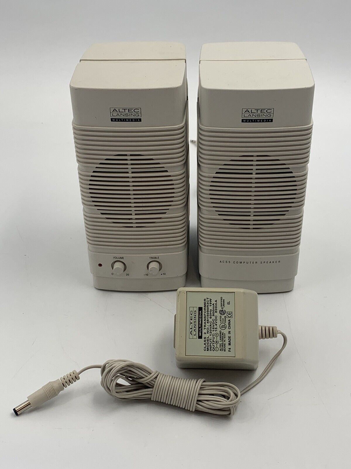 Set of Altec Lansing ACS5 Multimedia Computer System Speakers w/ Power