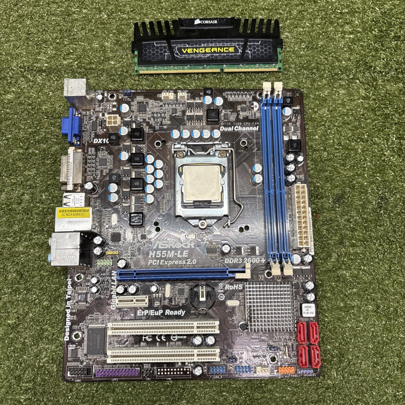 ASRock H55M-LE Intel H55 Mainboard Micro ATX Sockel 1156 With Add Ons  READ 