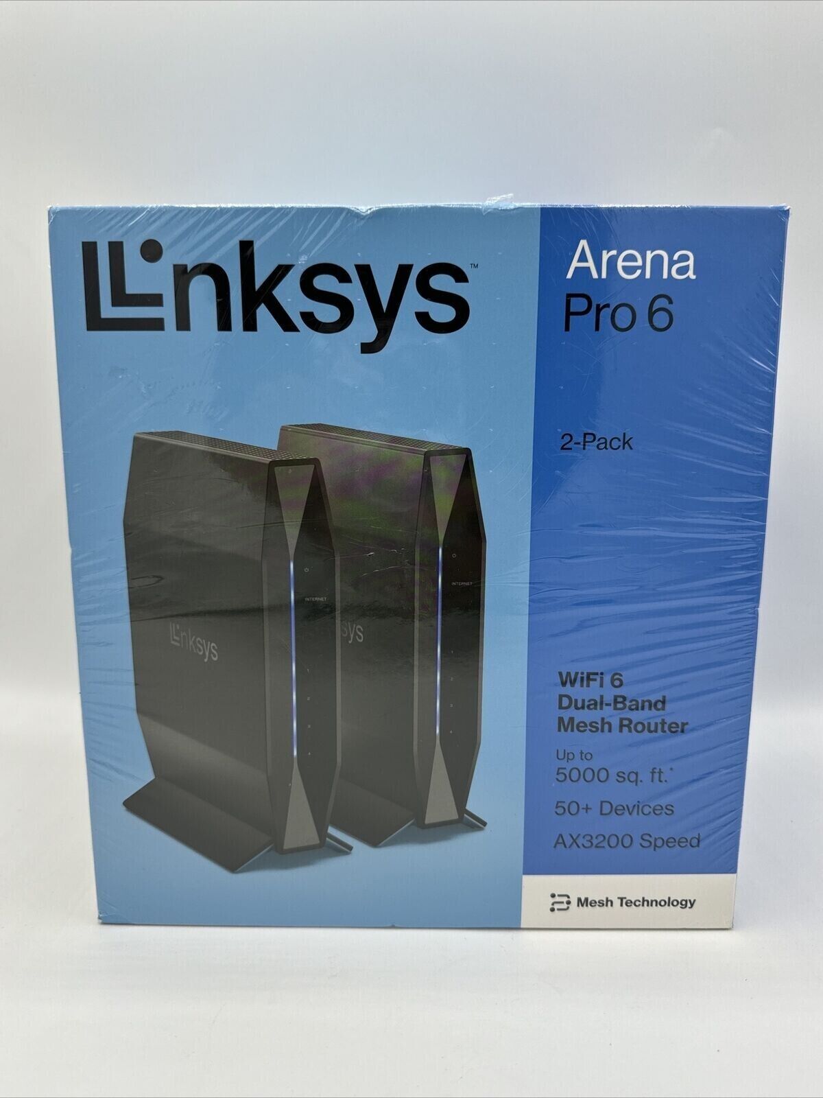 Linksys Arena Pro 6 WiFi 6 Dual Band Mesh Router 2 Pack AX3200 System - NEW