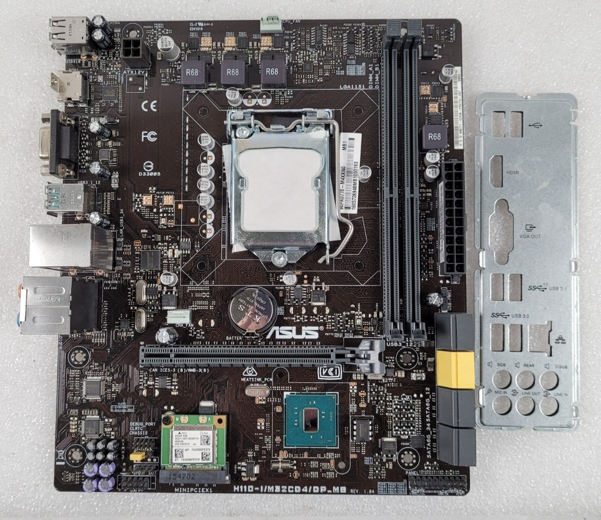ASUS H110-I/M32CD4/DP_MB REV 1.04  Motherboard LGA1151 DDR4 M-ATX