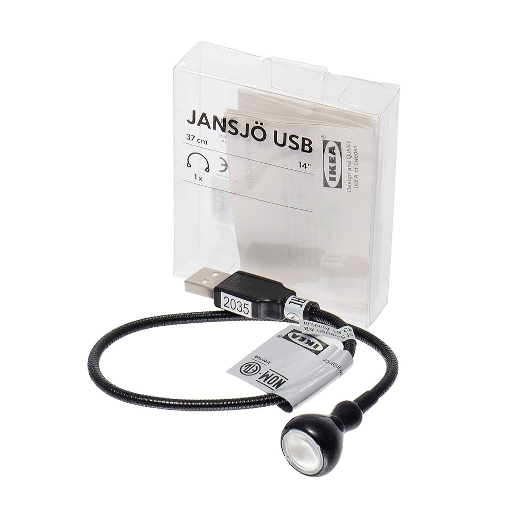 IKEA JANSJO JANSJÖ LED USB Lamp Black  15" , 702.912.32 - BRAND NEW SEALED