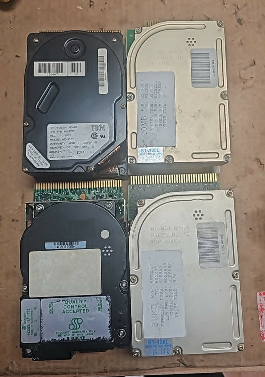 4x LOT - Rare Clean Retro Vintage IBM PS/2 55SX 70 80 + 3.5" ESDI 20MB 30MB 60MB