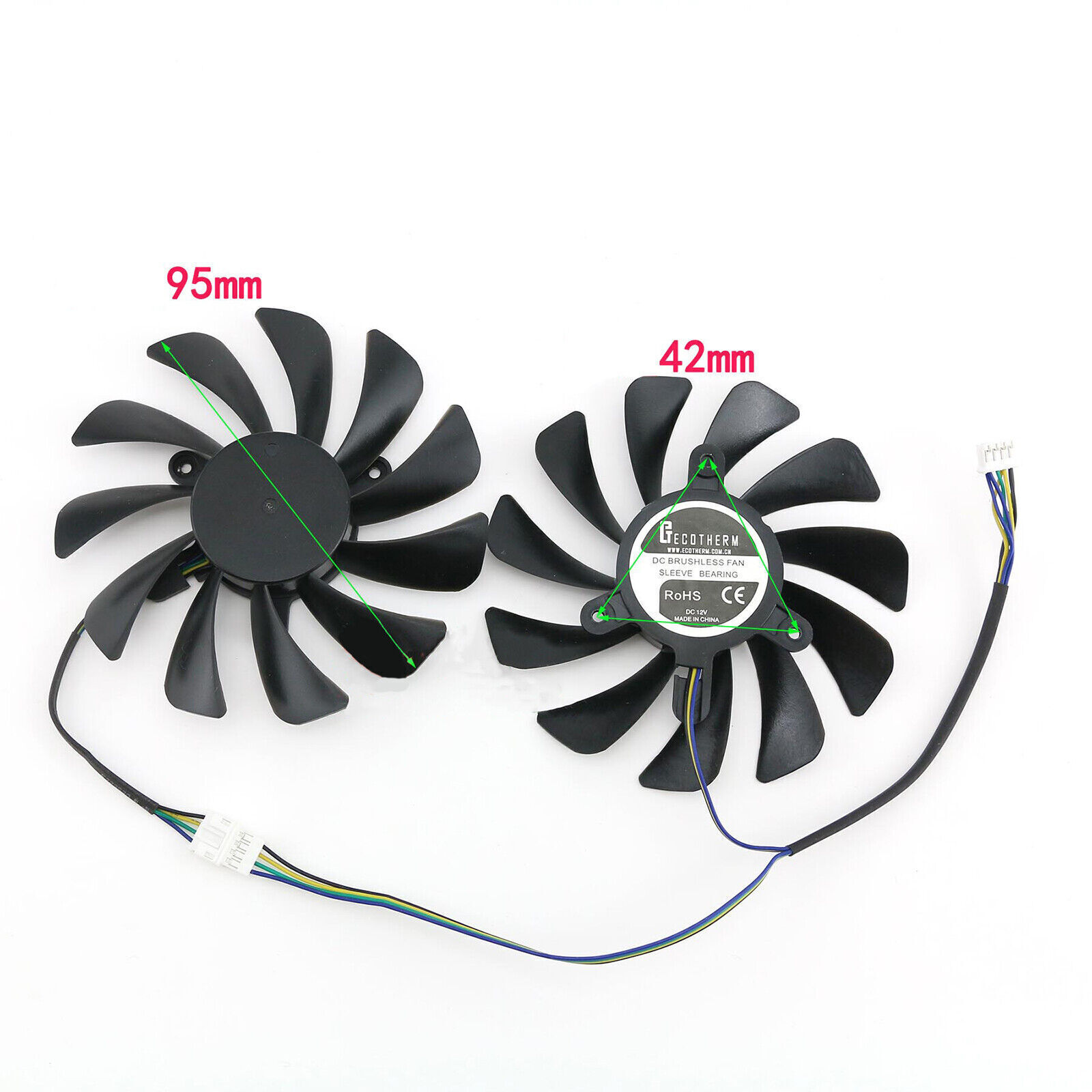 For DATALAND RX 590 RX 580 Red Devil PLD10015B12H Graphics Card Fan Cooling Fans