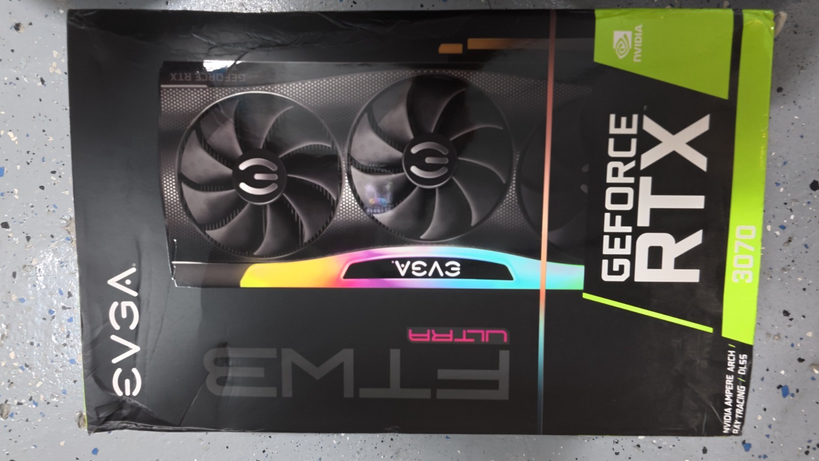 BOX ONLY EVGA GeForce RTX 3070 Ultra Retail Box - NO GPU