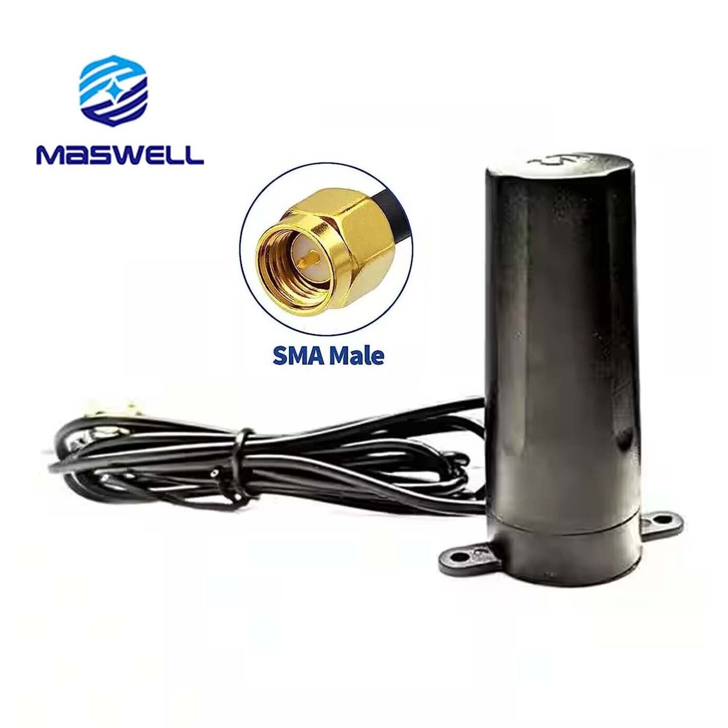 Maswell® M2M IoT Antenna 600-6000MHz Cellular 3G 4G 5G LTE with WiFi 6 SMA-Male 