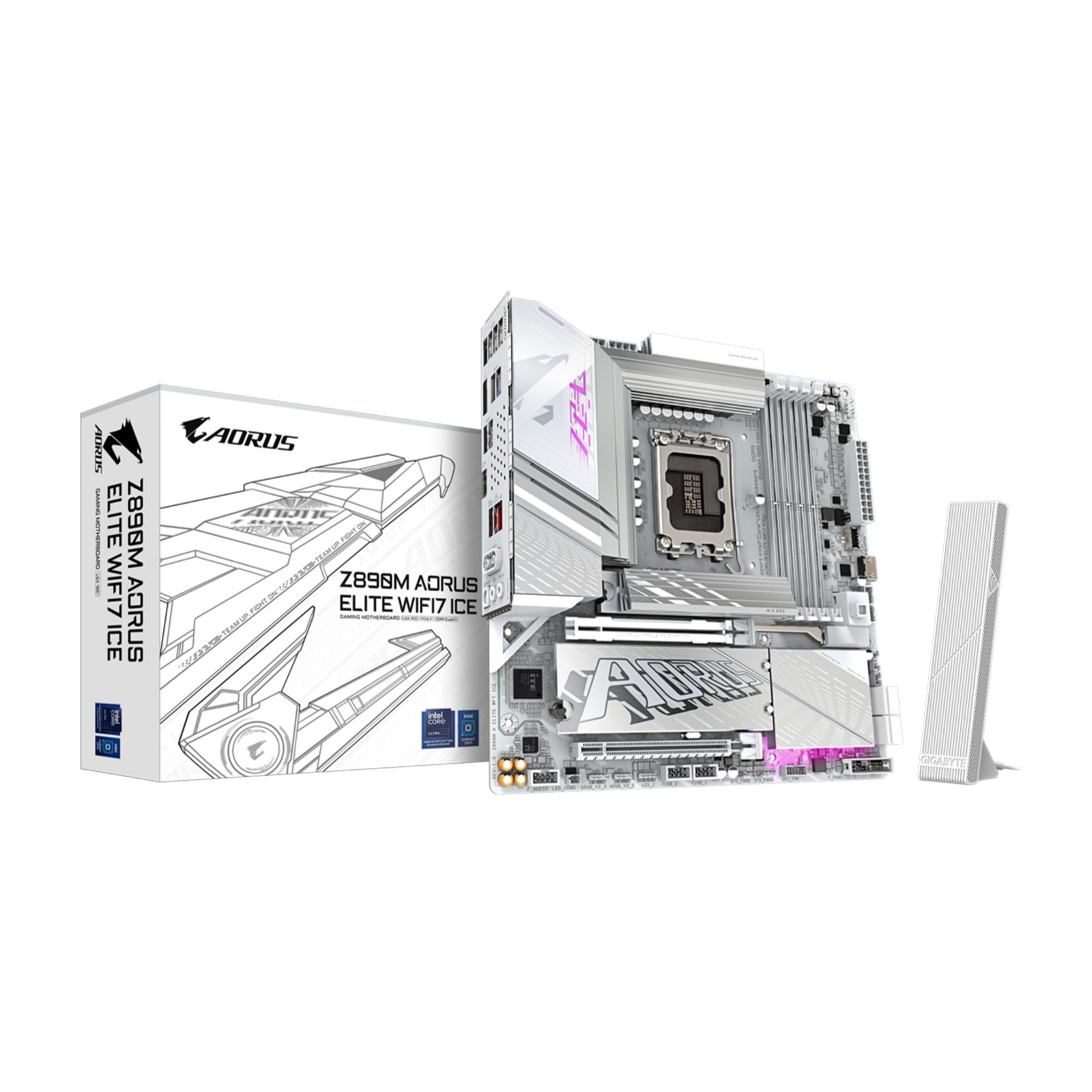 GIGABYTE Z890M AORUS Elite WIFI7 ICE Ultra Core Series 2 LGA 1851 ATX DDR5 3X M.