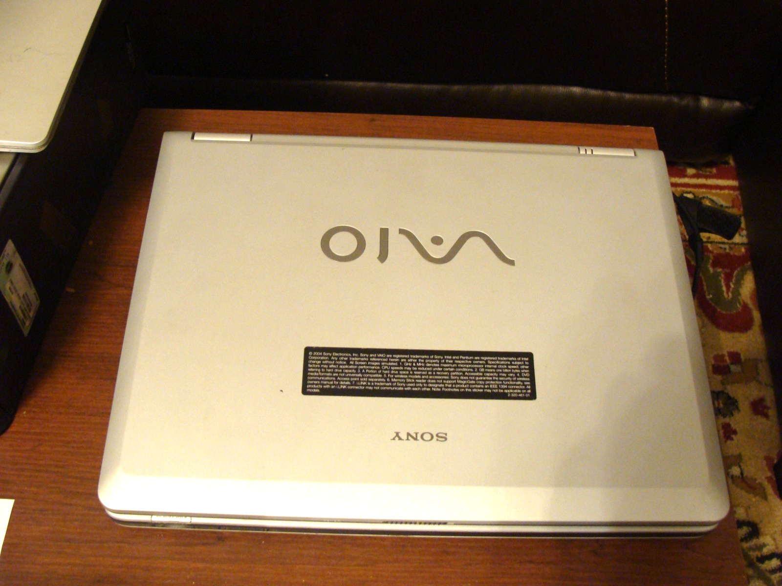 Sony PCG-GRT 250p Laptop 2.80Ghz 512MB RAM, 40GB HDD, Windows XP Media CTR sp3