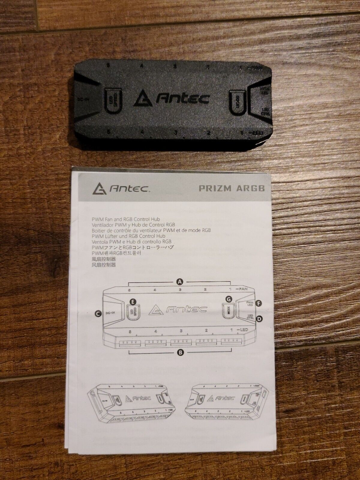 Antec Prizm ARGB Fan Controller PWM Control Hub Only 3 Pin 4 Pin