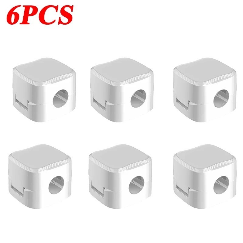 6Pcs Magnetic Cable Clips Cord Holder Desk Wire Management Organizer Keeper US