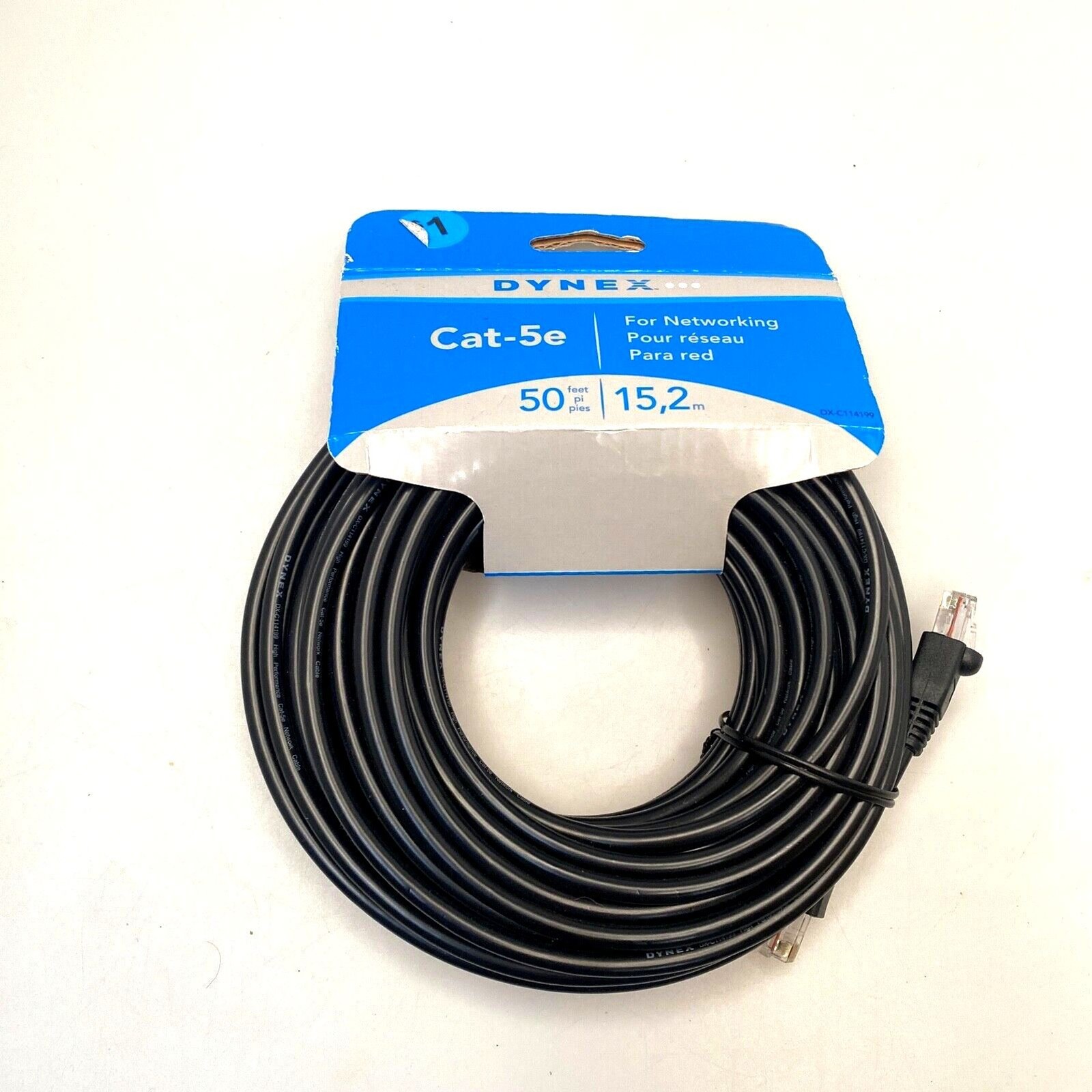 Dynex DX-C114199 - Network cable RJ-45 (M) 15.2 m CAT 5e snagless (DX-C114199)-