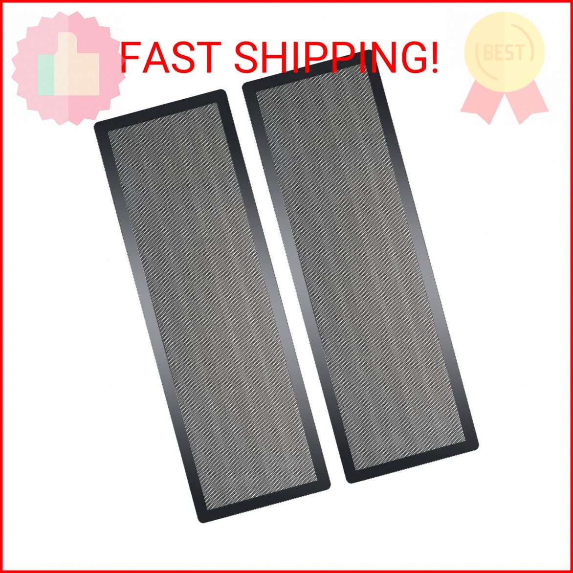 360mm x 120mm PC Case Dust Mesh Filter [2 Pack], Magnetic Frame Computer Fan Dus