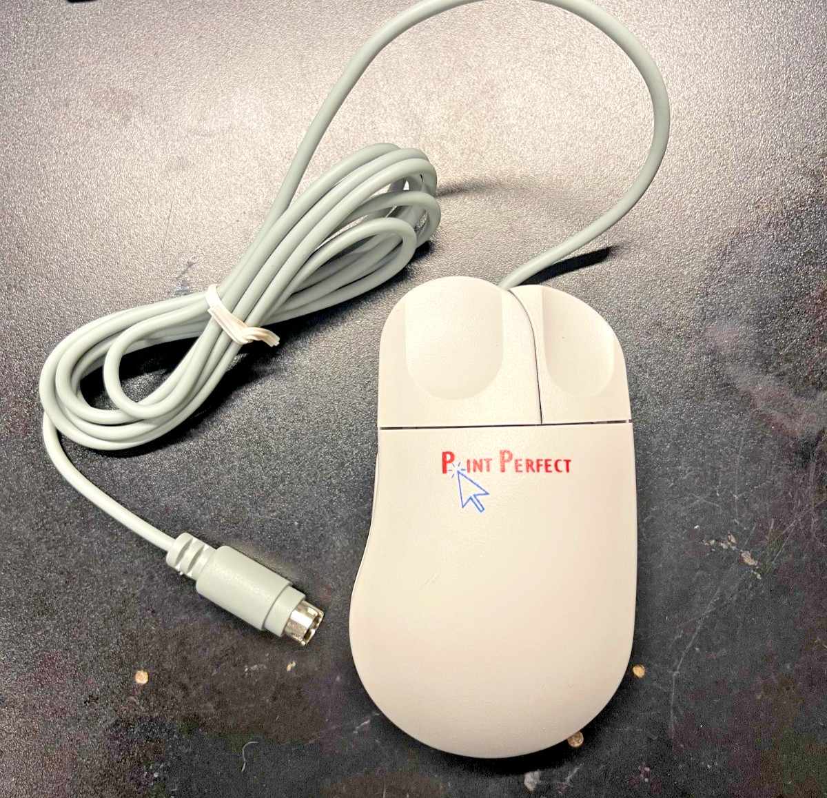 NEW NO BOX Point Perfect 2 Button Contoured PS/2 CAD Mouse WS-9 131733 RETRO