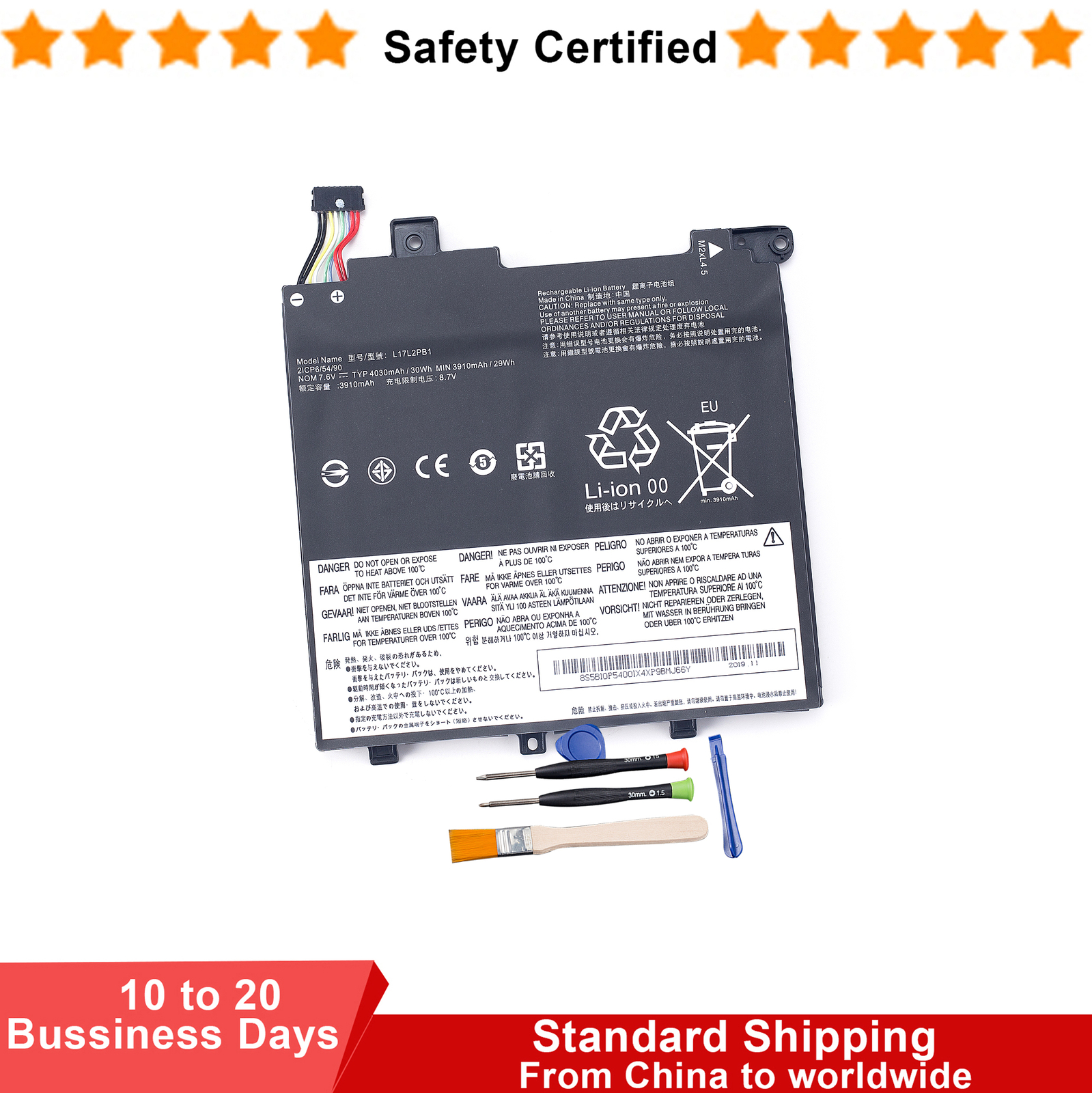 L17L2PB1 L17M2PB1 L17C2PB1 L17L2PB2 Battery For Lenovo V330-14ARR V330-14IKB