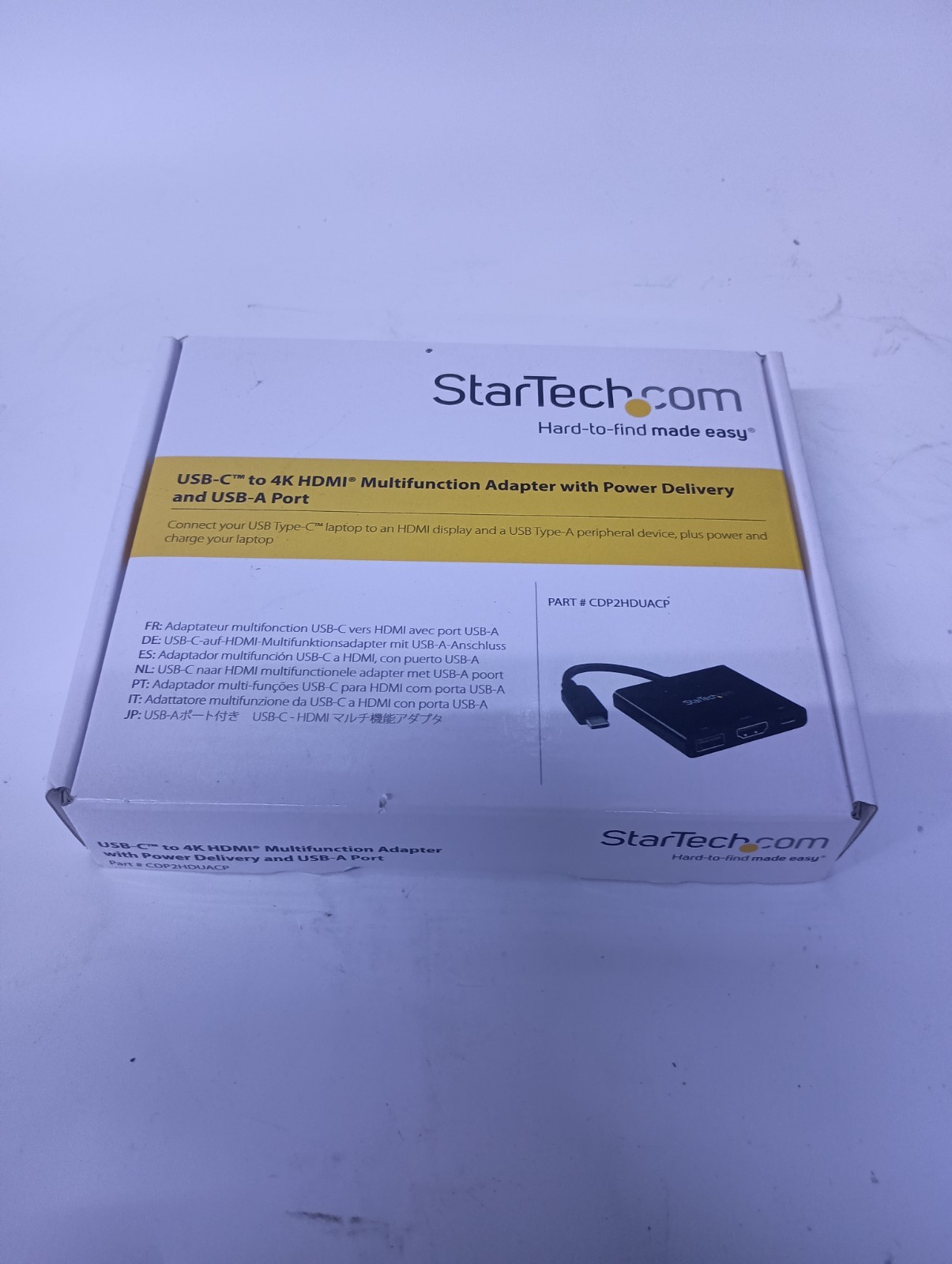 StarTech.com USB-C to 4K HDMI Adapter w/ USB-A & USB-C PD, Black CDP2HDUACP