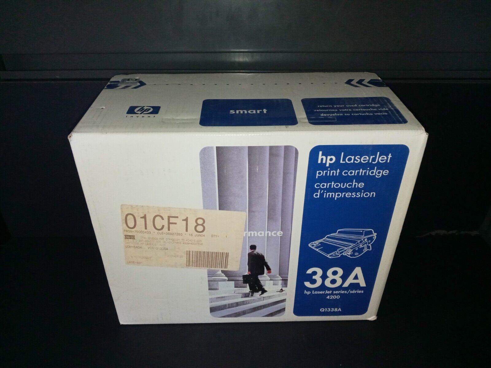 HP 38A Q1338A Black Toner Print Cartridge LaserJet 4200 Sealed New CR