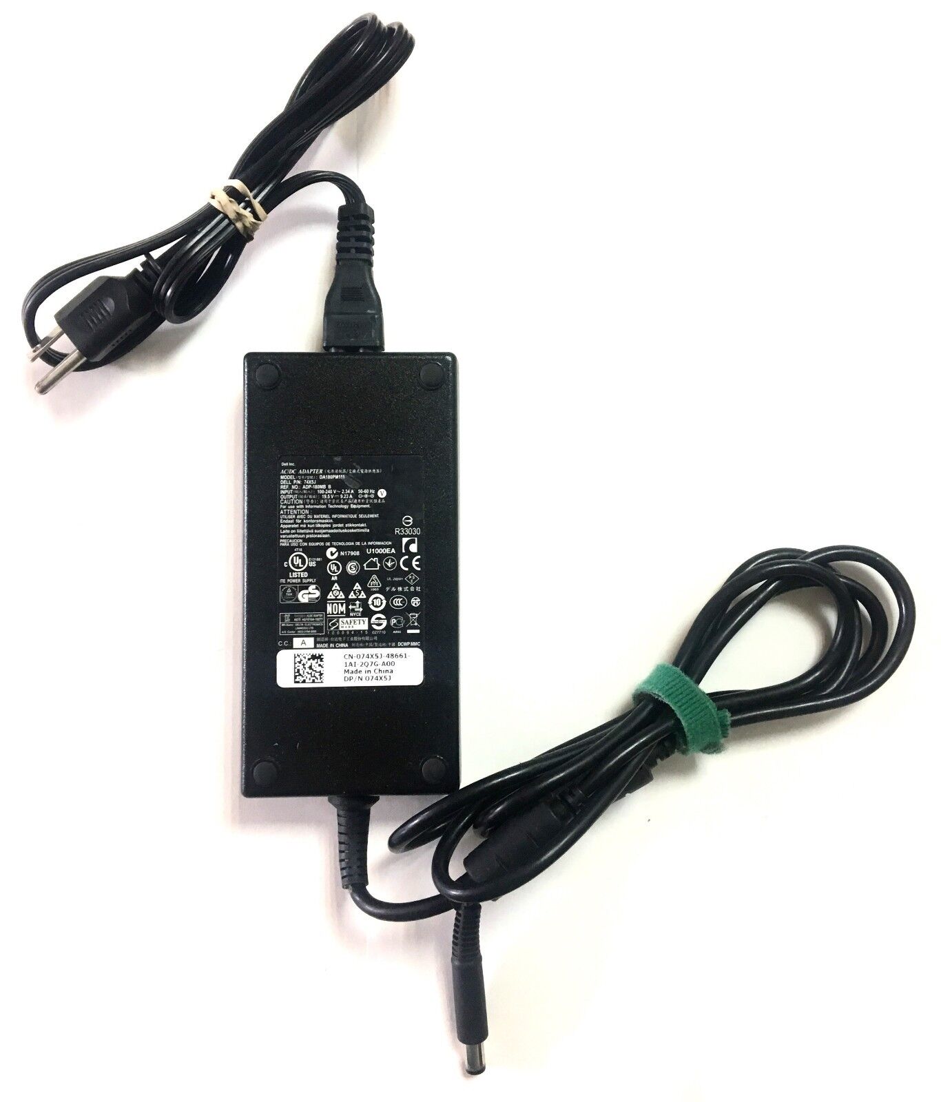 Genuine Dell 180w  180 w Laptop AC Power Adapter Charger Alienware, mixed