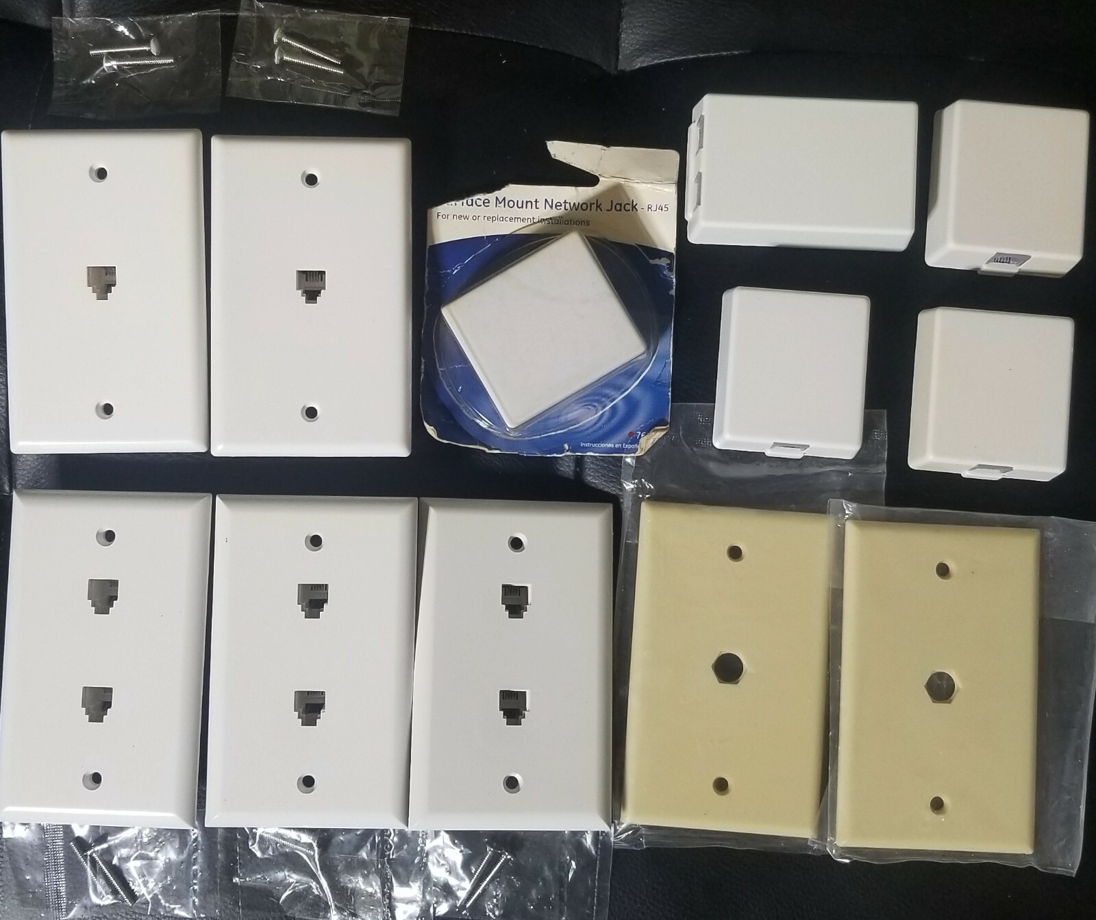 LOT OF 12 🆕🔥BULK Outlet Dual Single RJ11 Phone Telephone Wall Plate Jack F81