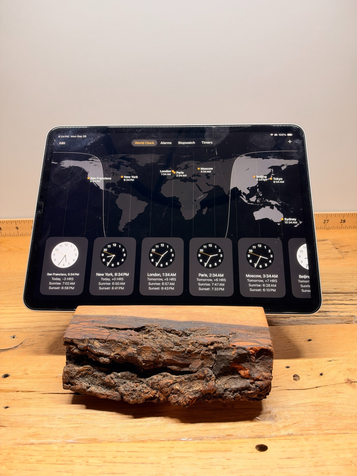 Beautiful Custom Handmade Wood iPad Stand from Block & Sons Co.
