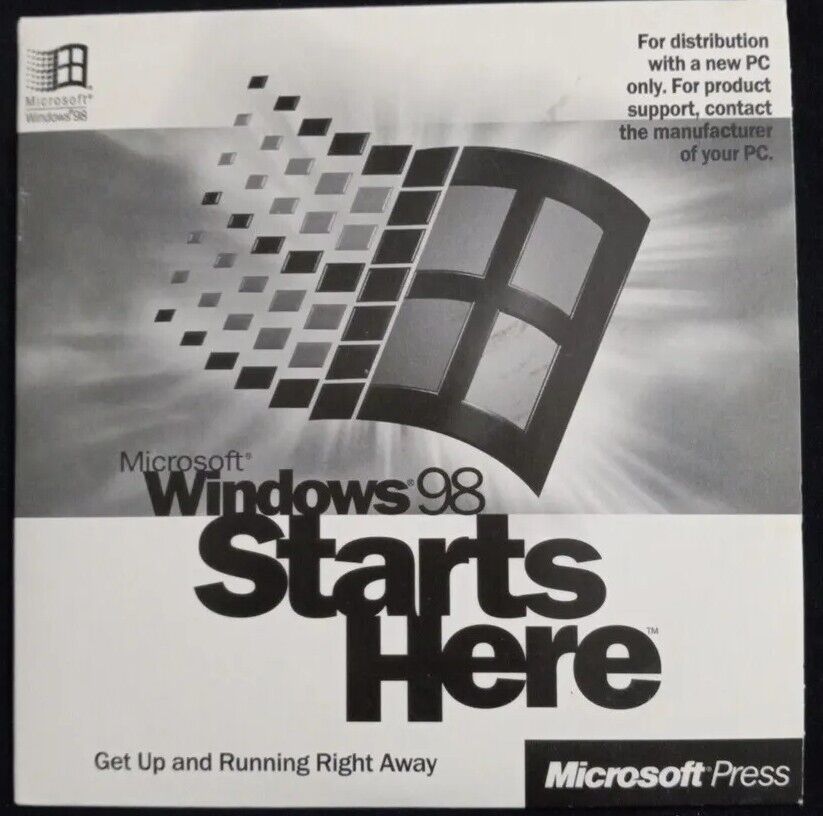 Windows 98 Starts Here CD Microsoft Press PC Computer Startup Disk *Untested*