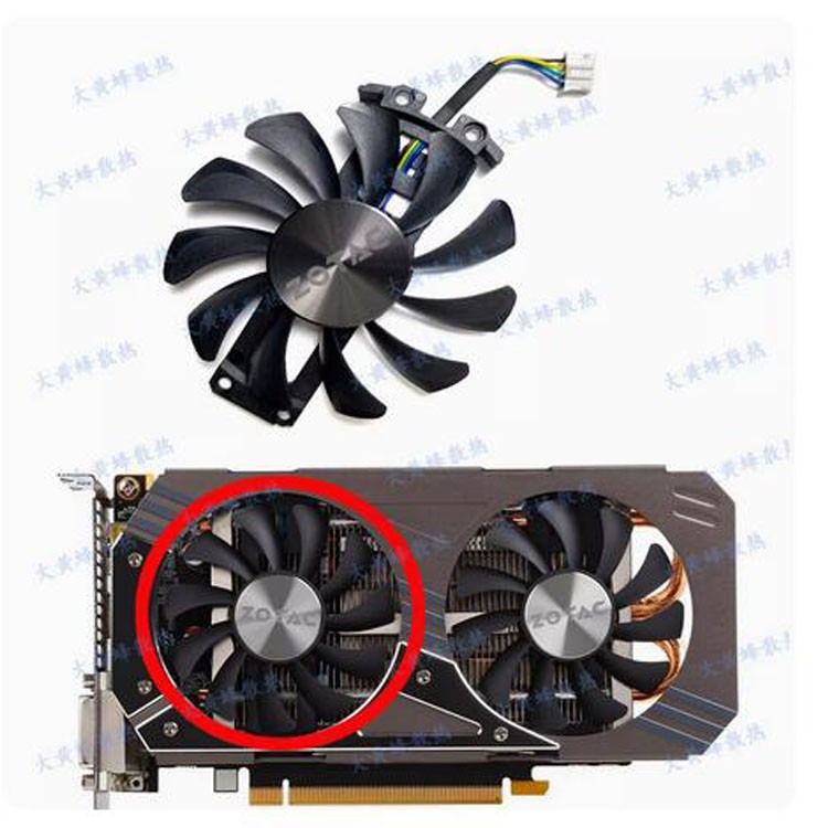 New Graphics Card Cooling Fan GA81S2U For ZOTAC GTX960 4G PCI-EDC