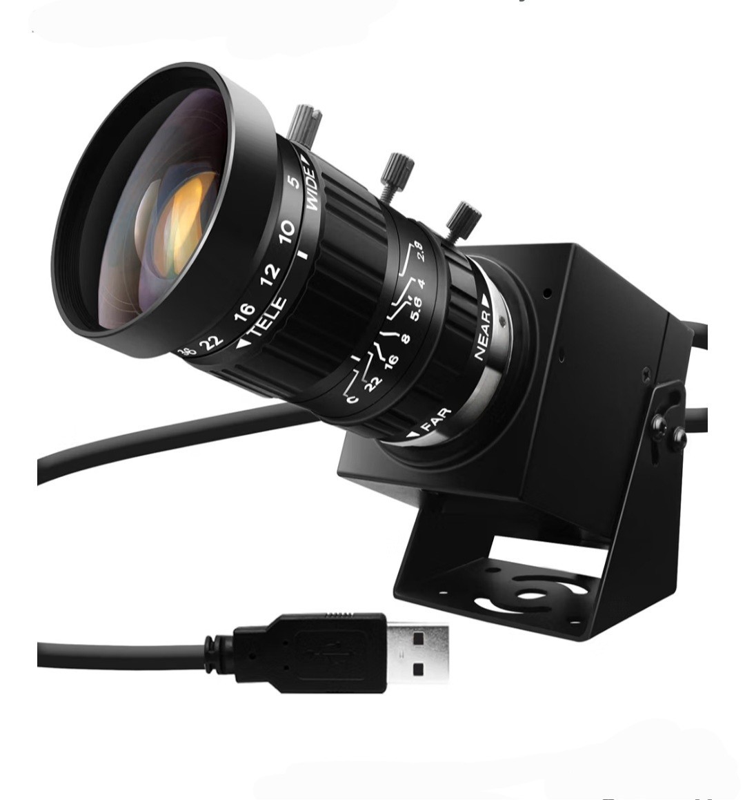 12MP USB Web Camera IMX577 5-50mm 10X Zoom 1080P 120FPS Manual Focus Lightburn