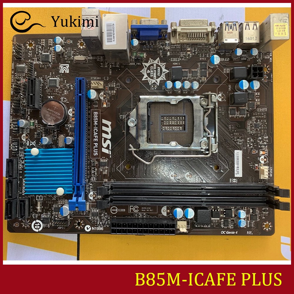 FOR MSI B85M-ICAFE PLUS DDR3*2 Socket 1150 16GB Intel Micro-ATX Ｍotherboard Test
