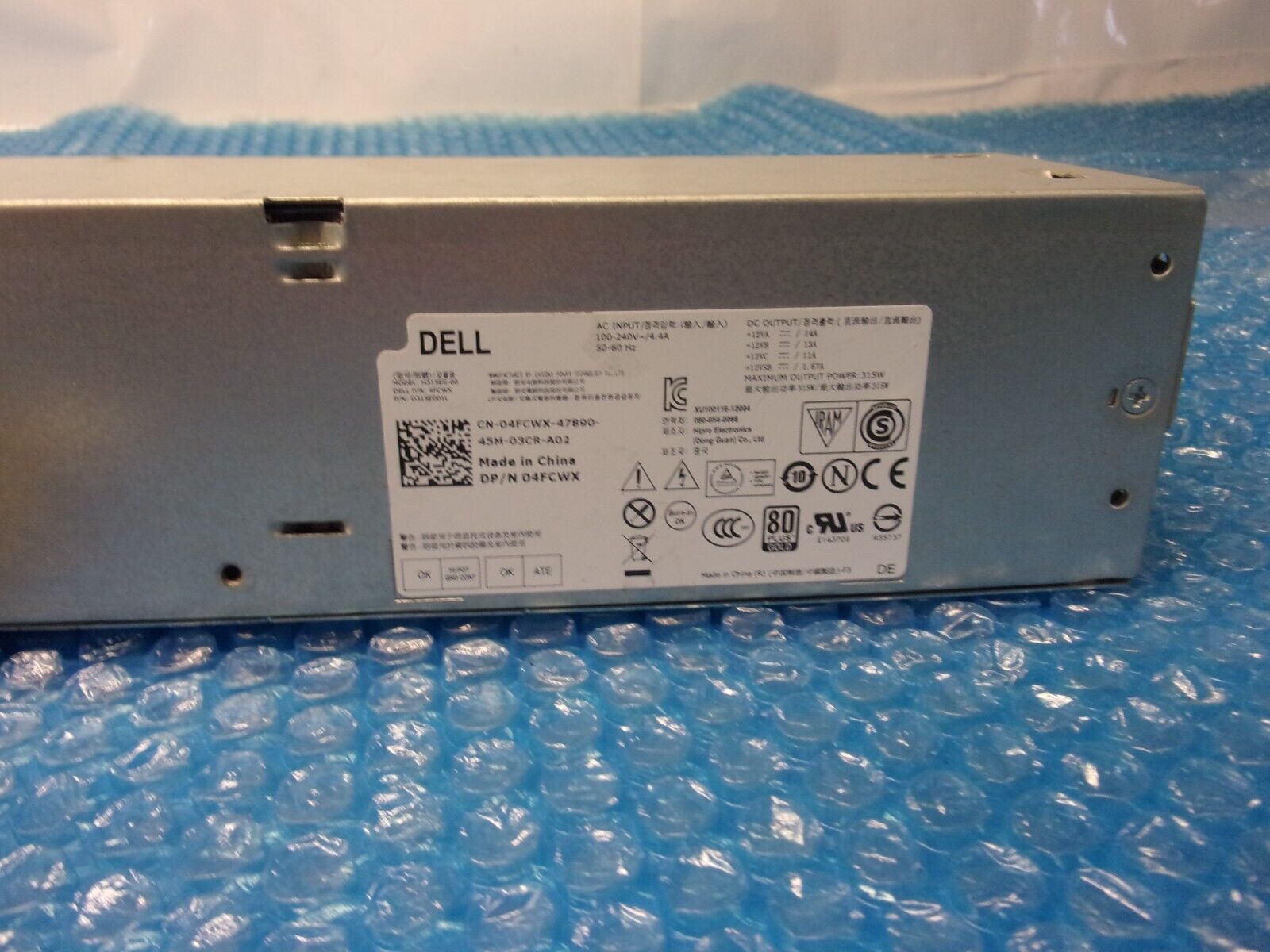 Dell H315ES-00 Switching Power Supply D/P 04FCWX from Dell Optiplex XE2