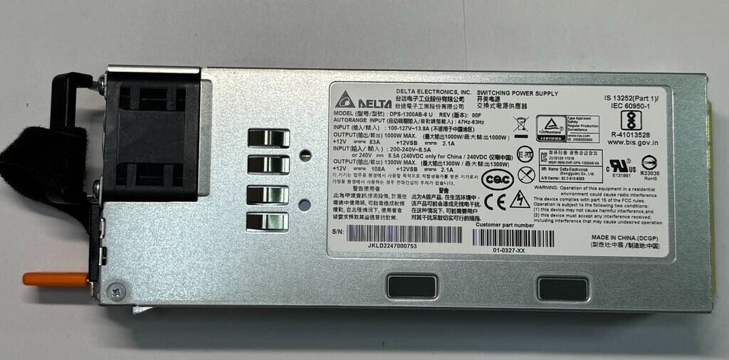 DELTA ELECTRONICS SFF DPS-1300AB-6 U 1300W Max Switching Power Supply
