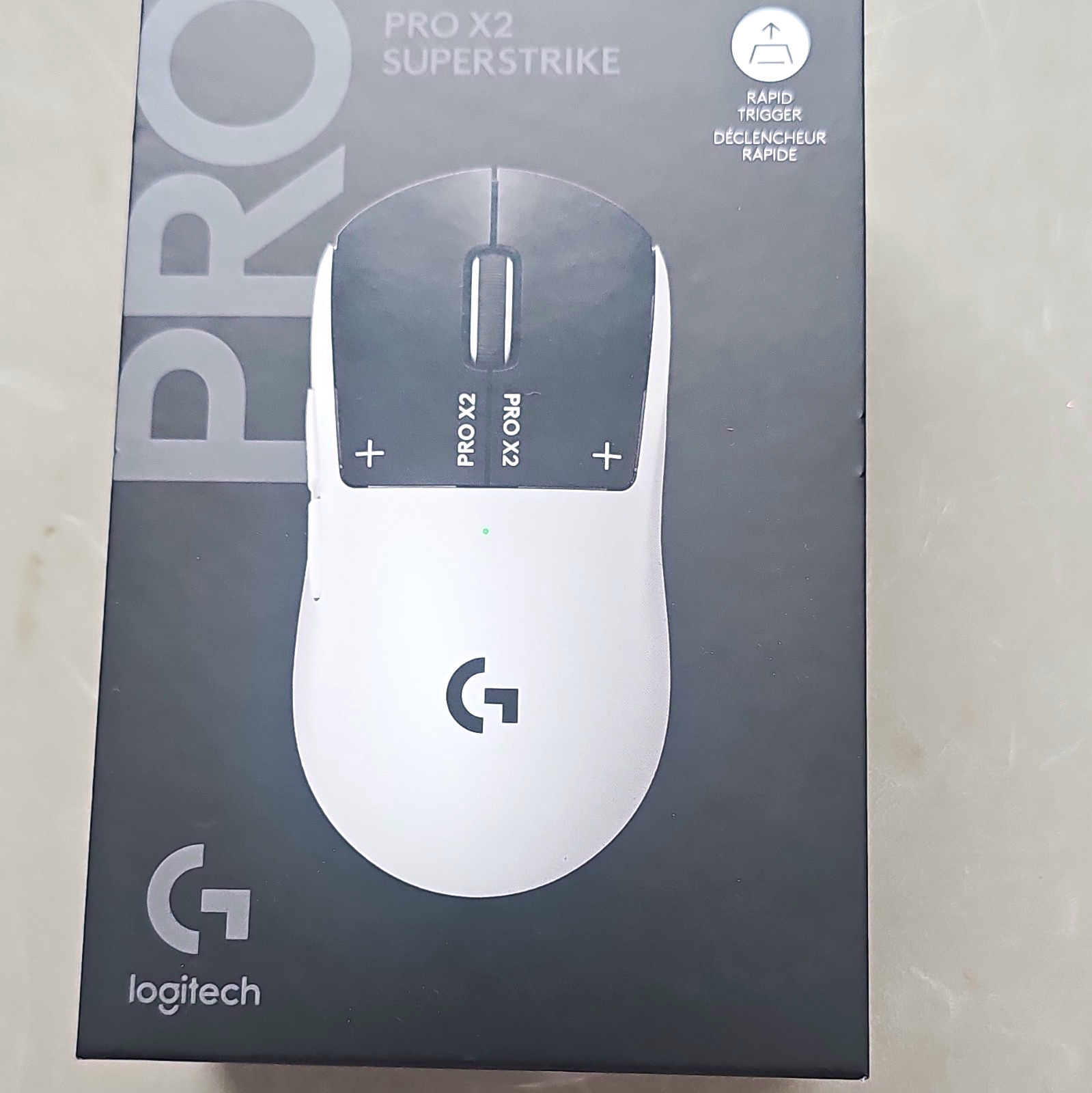 Logitech G PRO X2 SUPERSTRIKE Wireless Optical Gaming Mouse 44K DPI White