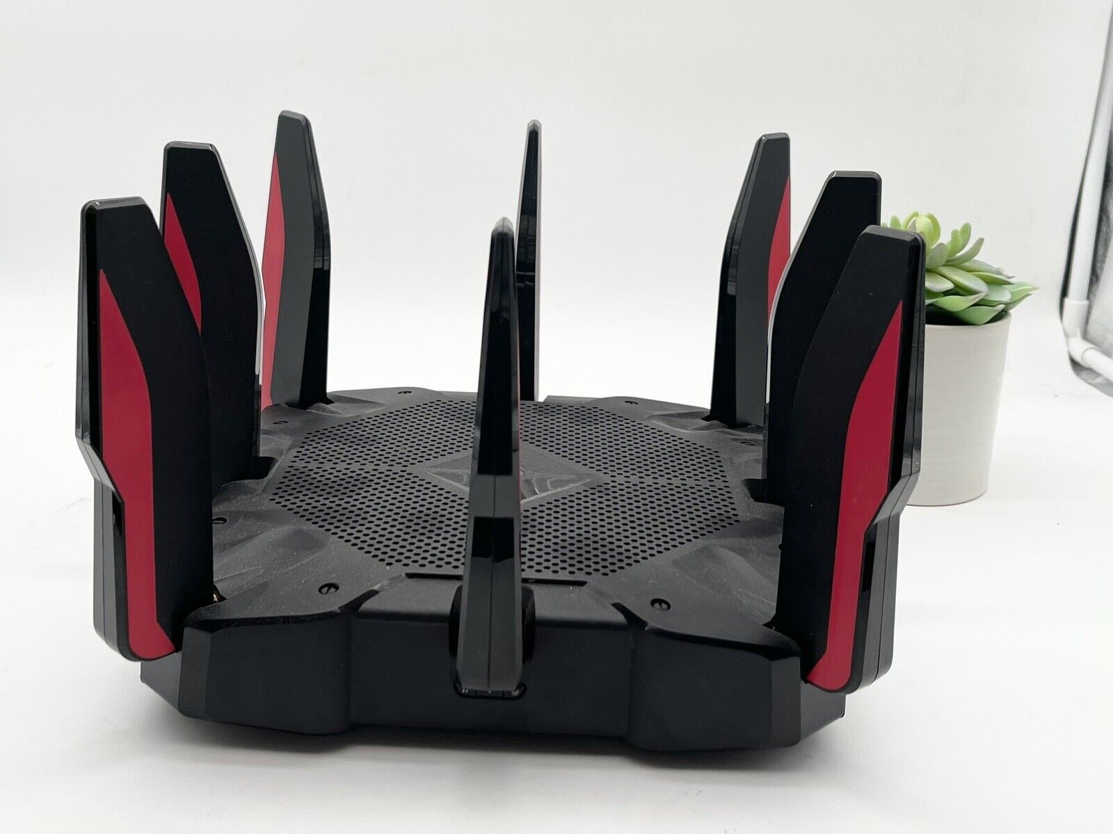 TP-LINK Archer AX11000 Tri-Band Wi-Fi 6 Gaming Router - Black/Red, no AC adapter