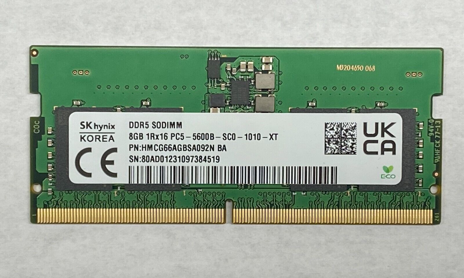 OEM SK Hynix 8GB DDR5 5600MHz SODIMM Laptop Memory RAM, HMCG66AGBSA092N