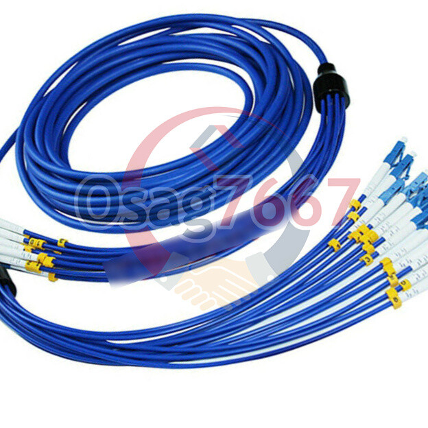 LC-LC 12 Strand SM 9/125 Indoor Armored Fiber CableFiber Optical Patch Cord 150M