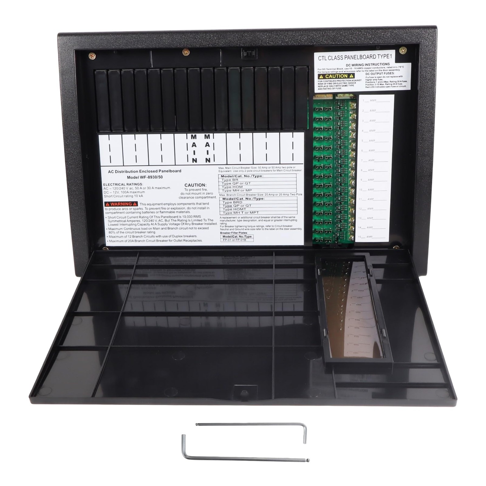 WF-8930/50NPB RV Power Distribution Center,Generator and Component Panel