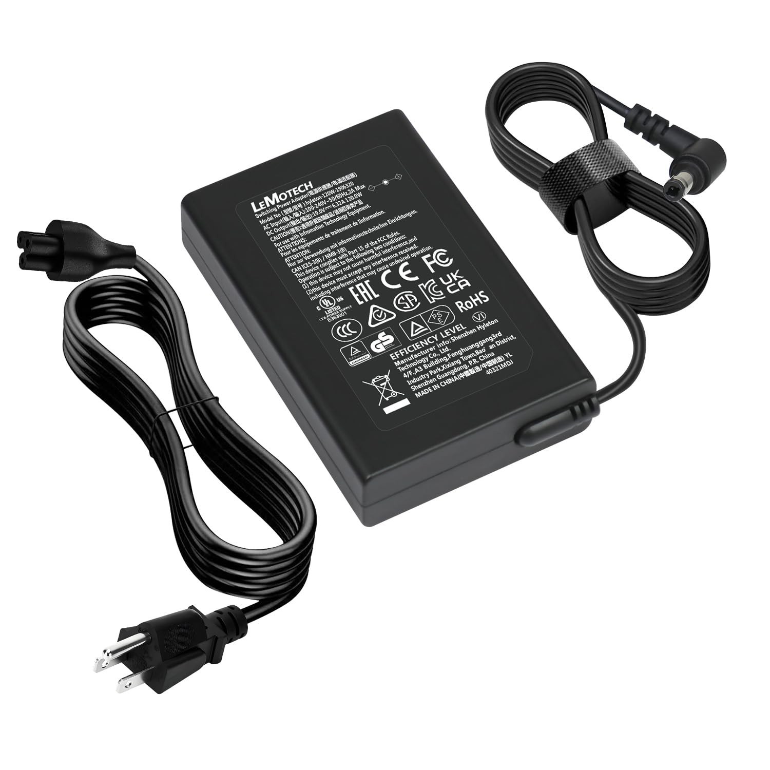 19V 120W AC Power Adapter Charger 5.5x2.5mm for GEEKOM Mini PC Desktop Computer
