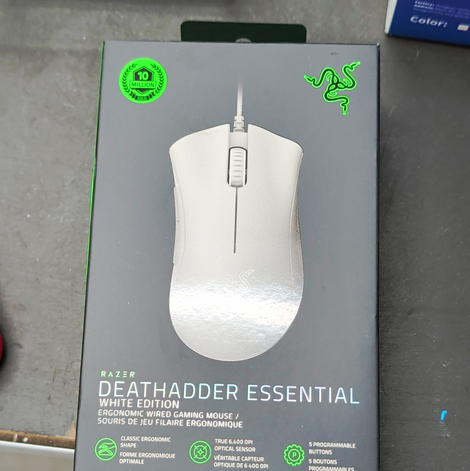 Razer DeathAdder Essential White Wired Optical Mouse 6400 DPI 5Btn