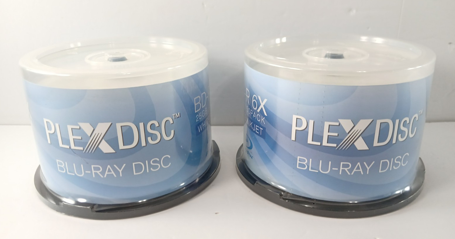 100 PlexDisc 6X 25GB Blank BD-R BDR Blu-Ray Discs INKJET PRINTABLE LABELS