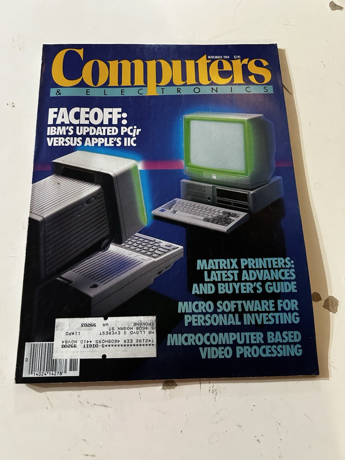 Computers & Electronics Magazine November 1984 IBM PCjr vs Apple IIc Vintage
