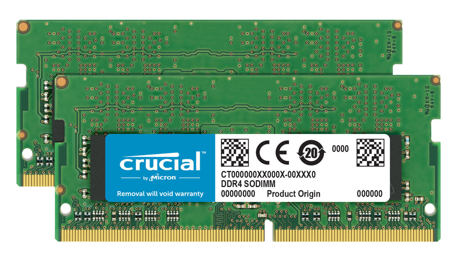 Crucial 16GB DDR4 KIT 2x 8GB 2666 MHz PC4-21300 SODIMM 260-Pin Laptop Memory