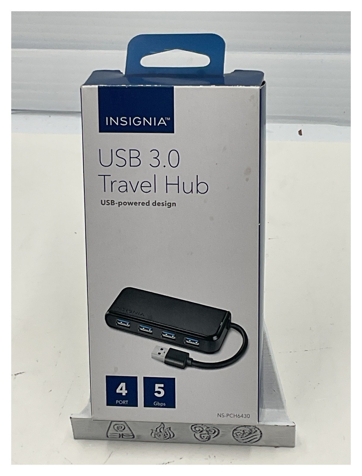 Insignia 4-Port USB 3.0 Travel Hub 5Gbps SuperSpeed USB-Powered NS-PCH6430