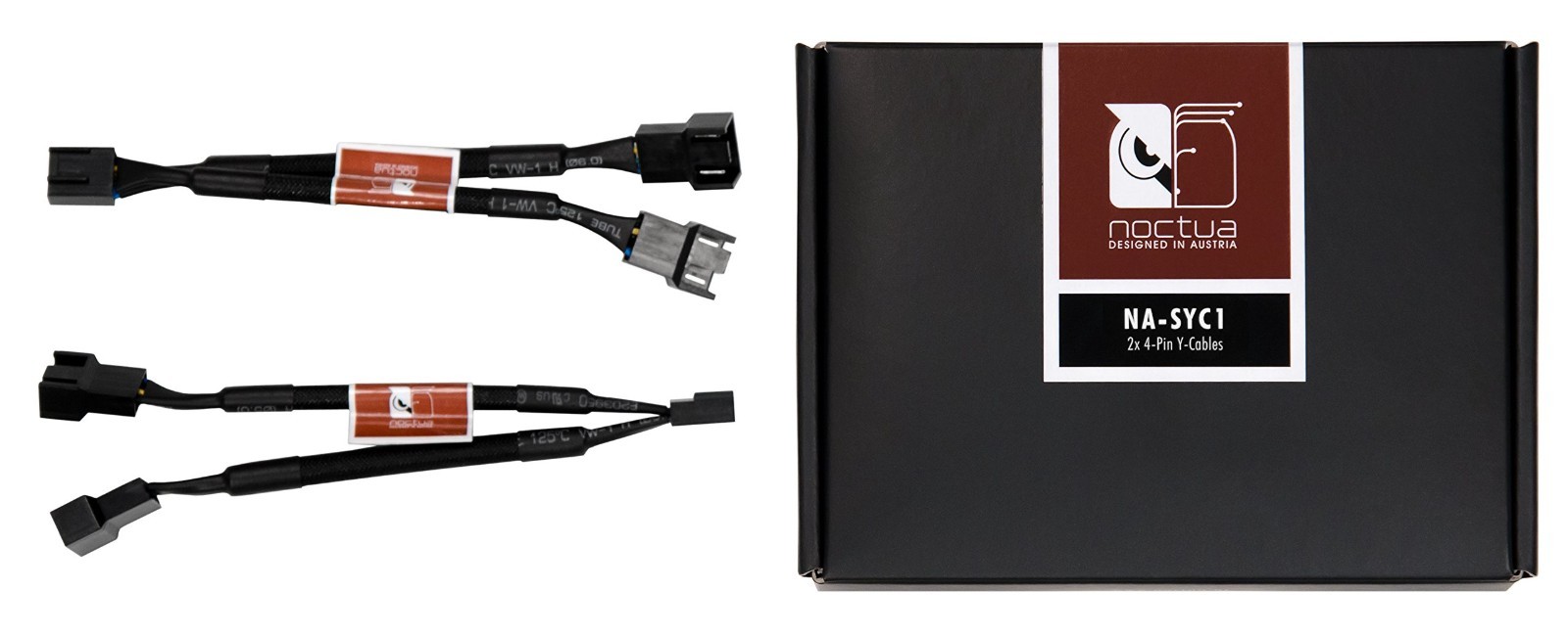 Pack 4-Pin PWM 2-Way PC Fan Splitter Y-Cables, 3/4-Pin Motherboard Fan Header
