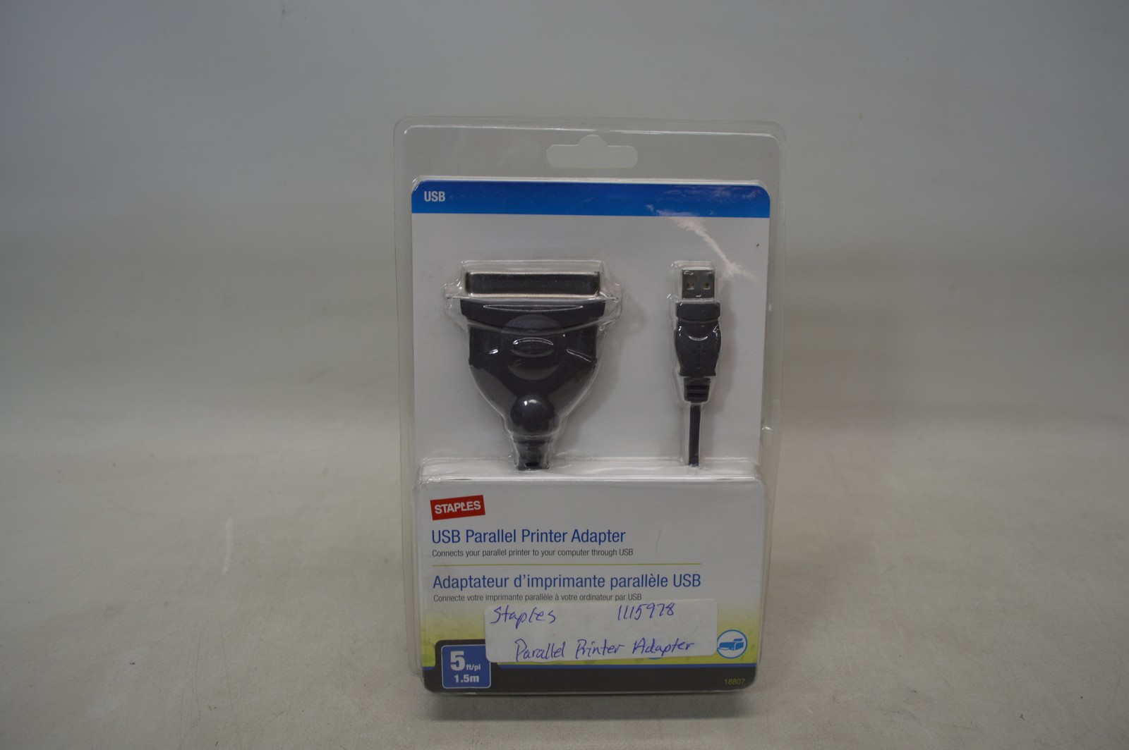 STAPLES USB Parallel Printer Adapter *New Unused*